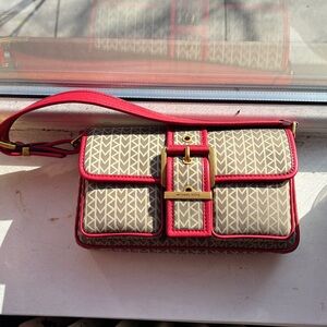 Michael Kors Red and Tan Shoulder Bag